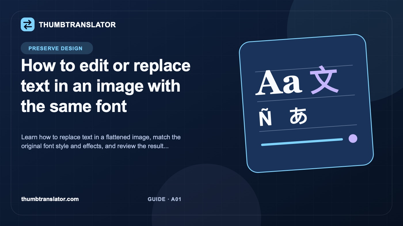 How to edit or replace text in an image with the same font