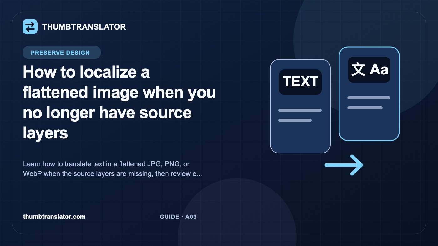 How to localize a flattened image when you no longer have source layers