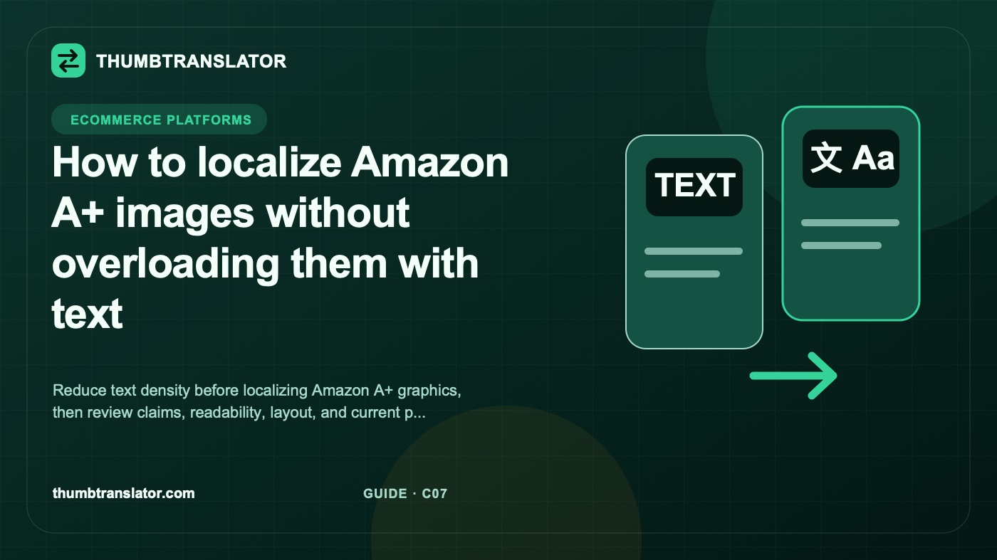 How to localize Amazon A+ images without overloading them with text