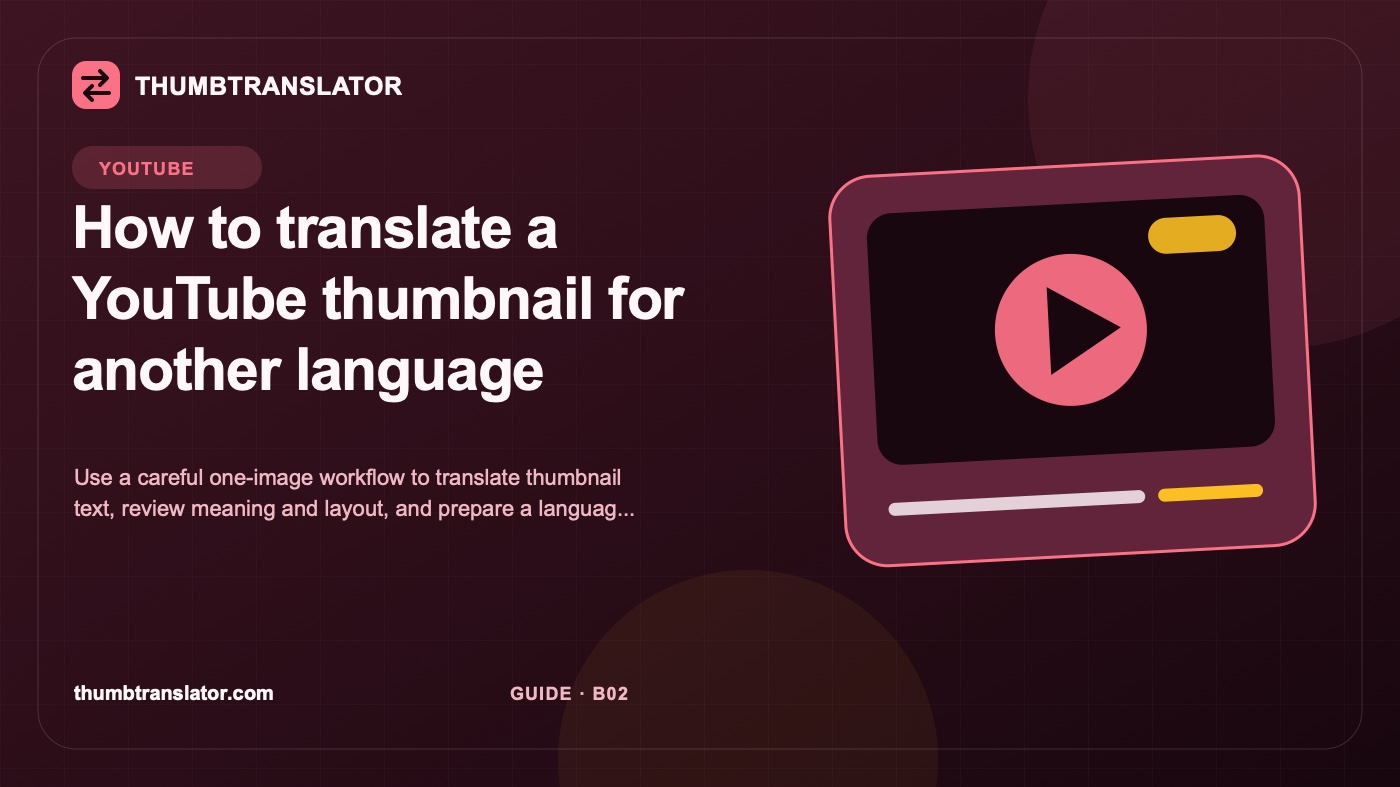 How to translate a YouTube thumbnail for another language