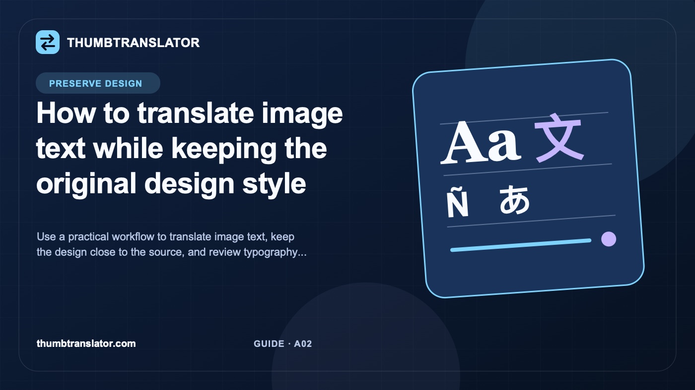 How to translate image text while keeping the original design style