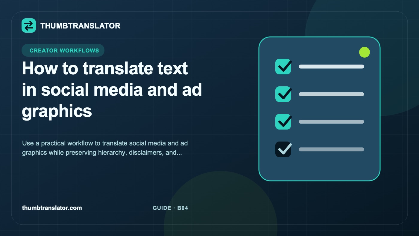 How to translate text in social media and ad graphics