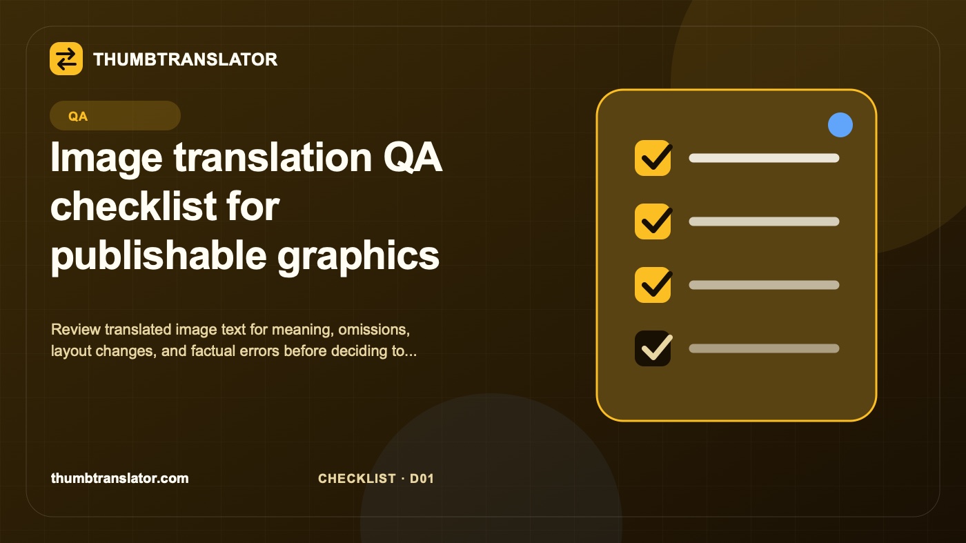 Image translation QA checklist for publishable graphics